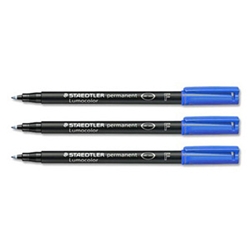Staedtler Fine Permanent Pen Blue [Pack 10]